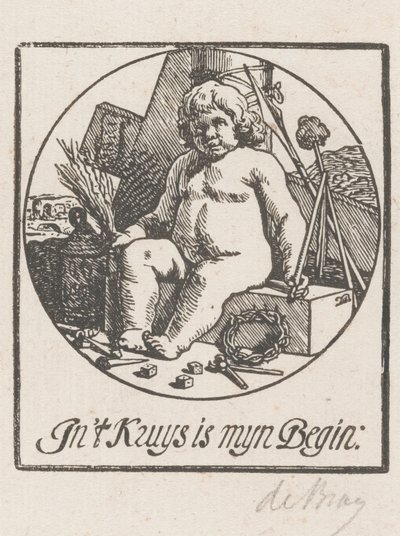 Dzieciątko Chrystus otoczone narzędziami cierpienia autorstwa Dirck de Bray