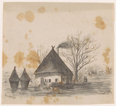 Krajobraz (tytuł na obiekcie) autorstwa Dirk Arnoldus Tavenraat (signed by artist)