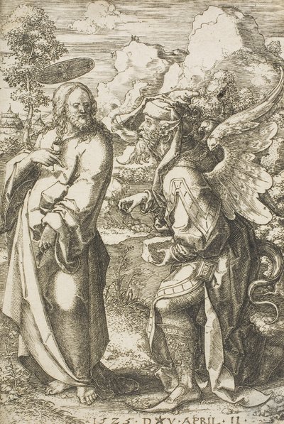 Chrystus kuszony przez diabła, 1525 autorstwa Dirk Jacobsz Vellert