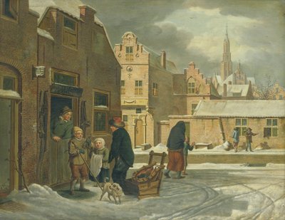 Widok na miasto zimą autorstwa Dirk Jan van der Laan