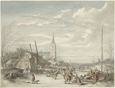 zimowy krajobraz autorstwa Dirk Jan van der Laan