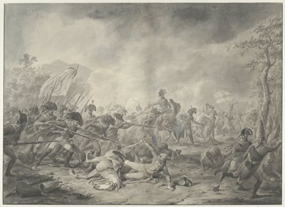 Zdobycie rosyjskiego generała Hermanna w bitwie pod Bergen, 1799 autorstwa Dirk Langendijk (signed by artist)
