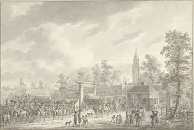 Odejście garnizonu z Amersfoort w 1790 r. autorstwa Dirk Langendijk (signed by artist)