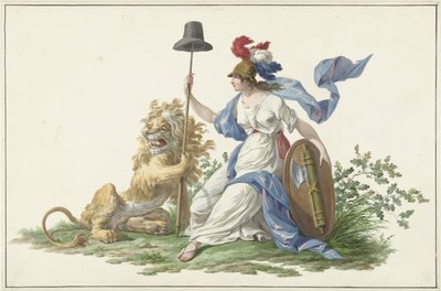 Wzór flagi Batawskiej Marynarki Wojennej, 1796 autorstwa Dirk Langendijk