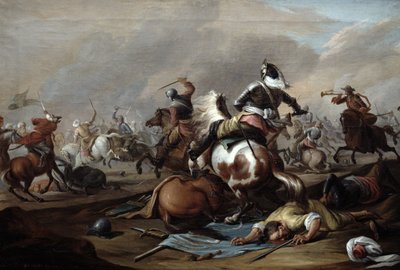 Starcie kawalerii, 1770 autorstwa Dirk Langendyk