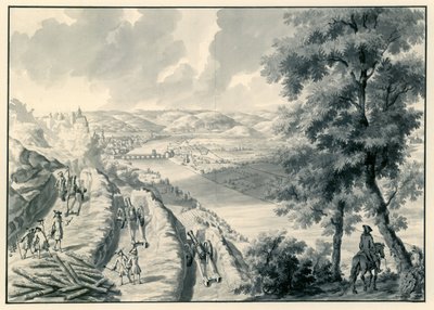 Widok na Namur i rzekę Mozę, widziany od południowego zachodu autorstwa Dirk Maas (possibly)
