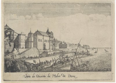 Widok klasztoru Matki Bożej w Lizbonie Vista do Convento da Madre de Deus (tytuł na obiekcie) Widoki Lizbony (tytuł serii) autorstwa Dirk Stoop