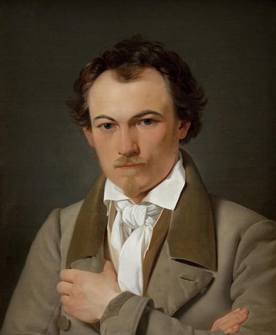 Portret malarza sceny Troels Lund autorstwa Ditlev Blunck