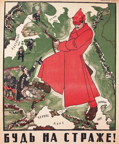 Żołnierze Armii Czerwonej polują na spekulantów i obcych najeźdźców autorstwa Dmitri Stahievic Moor