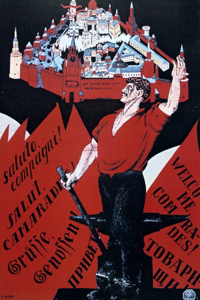 Witajcie Towarzysze, niech żyje Trzecia Międzynarodówka autorstwa Dmitry (1883 1946) Moor