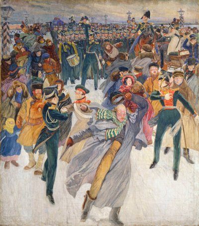 „Bunt dekabrystów na Placu Senackim 14 grudnia 1825 r.”, koniec XIX w. autorstwa Dmitry Kardovsky
