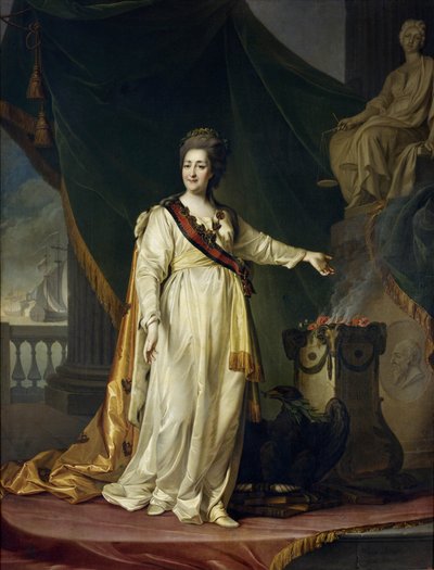 Katarzyna II jest prawodawcą w świątyni Bogini Sprawiedliwości autorstwa Dmitry Levitzky
