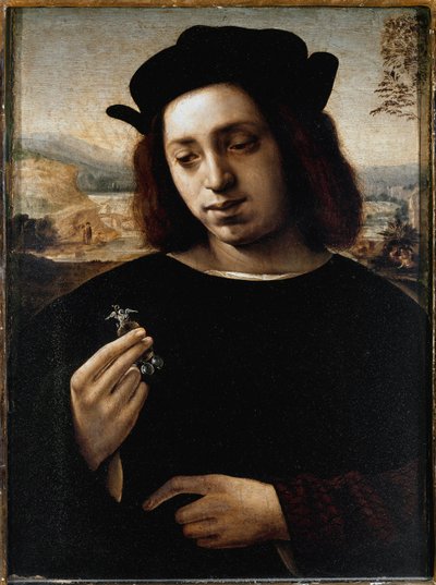 Portret mężczyzny, zwany złotym - olej na płótnie autorstwa Domenico Ghirlandaio