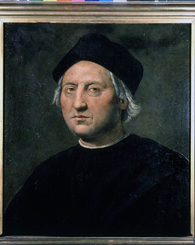 Portret Krzysztofa Kolumba - przypisywany Ghirlandaio, Morskie Muzeum Genów - Pegli autorstwa Domenico (attr.to) Ghirlandaio
