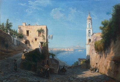 Widok na Posillipo z kościoła św. Anny autorstwa Domenico Ammirato
