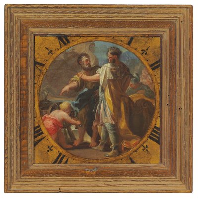 Archimedes demonstruje swój wynalazek królowi Hieronowi z Syrakuz autorstwa Domenico Antonio Vaccaro