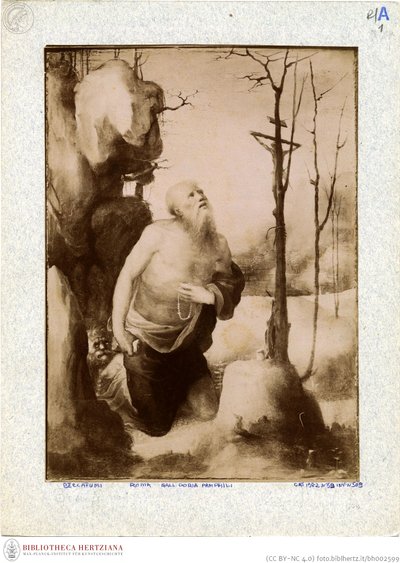 Beccafumi - Pokutujący Jerome, inwentarz nr 166 autorstwa Domenico Beccafumi