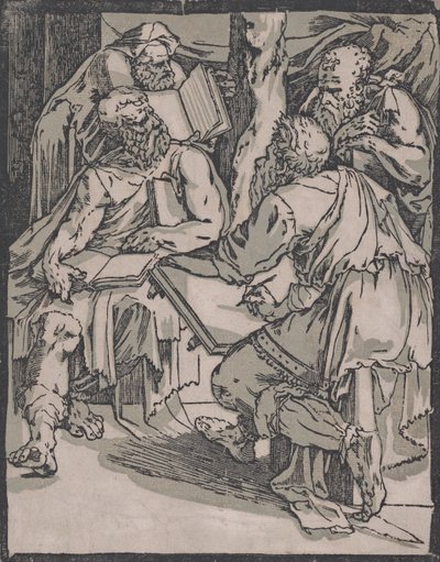Czterech Doktorów Kościoła, ca. 1540-1550. autorstwa Domenico Beccafumi