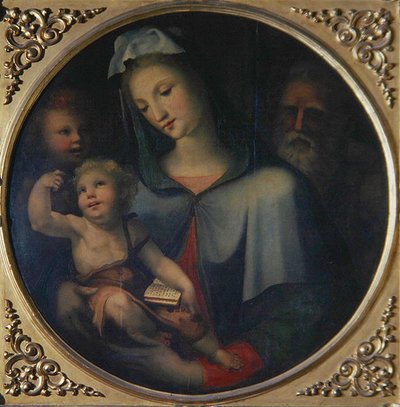 Święta Rodzina z młodym św. Janem Chrzcicielem, ok. 1518 (olej na desce) autorstwa Domenico Beccafumi