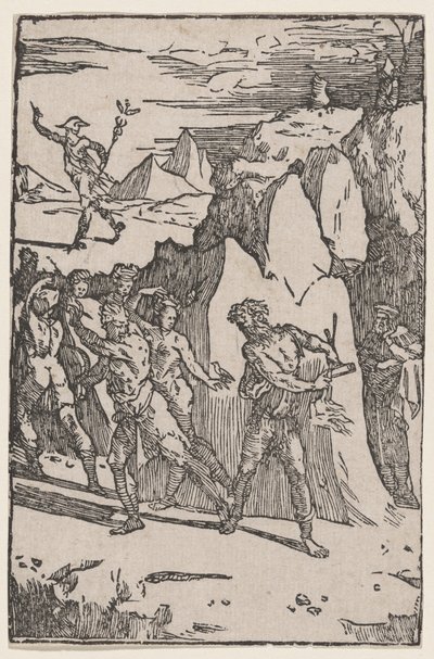 Metale uciekające z Wulkana autorstwa Domenico Beccafumi