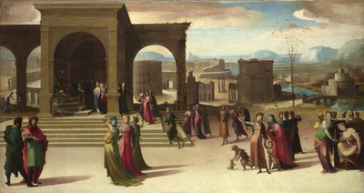 Historia Papiriusa, połowa 1520 roku autorstwa Domenico di Pace Beccafumi  