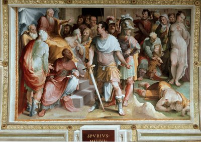 Fresk Domenico di Giacomo di Pace dit Beccafumi (1486-1551) 1529-1535 Siena, pałac publiczny autorstwa Domenico Beccafumi