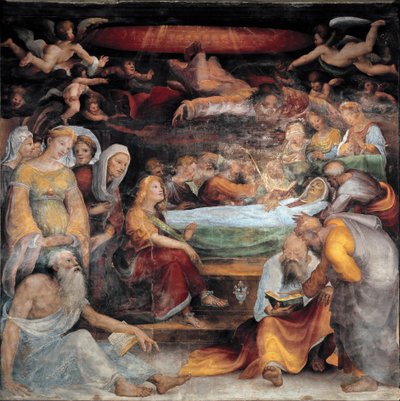 Śmierć Dziewicy. Obraz Domenico Beccafumi (1486-1551) autorstwa Domenico Beccafumi