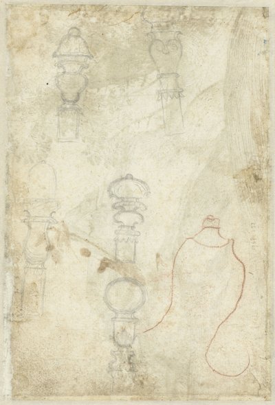 Szkice guzików autorstwa Domenico Campagnola (possibly)