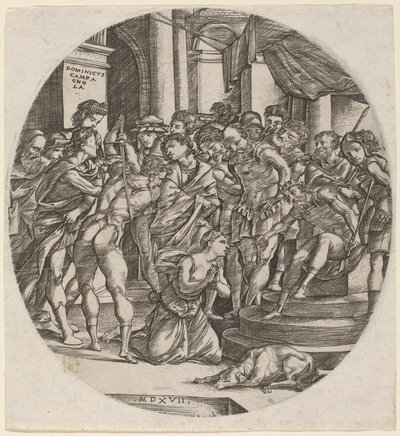 Ścięcie św. Katarzyny autorstwa Domenico Campagnola