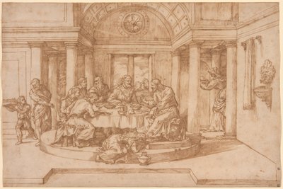 Chrystus w domu Szymona faryzeusza autorstwa Domenico Campagnola