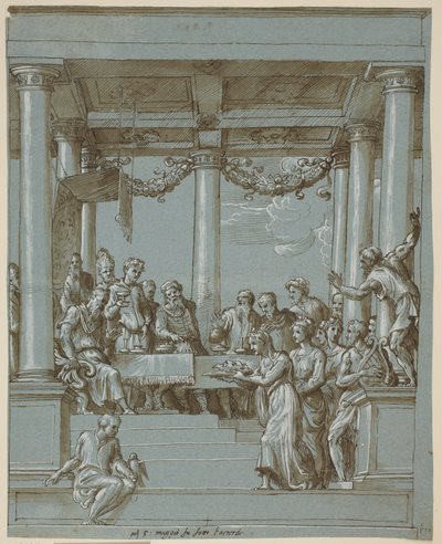 Uczta Heroda autorstwa Domenico Campagnola