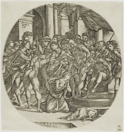 Ścięcie św. Katarzyny autorstwa Domenico Campagnola