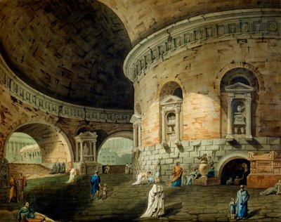 Scenografia do spektaklu teatralnego, początek XIX w. autorstwa Domenico Corsini