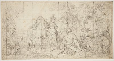 Erminia i pasterze autorstwa Domenico Corvi