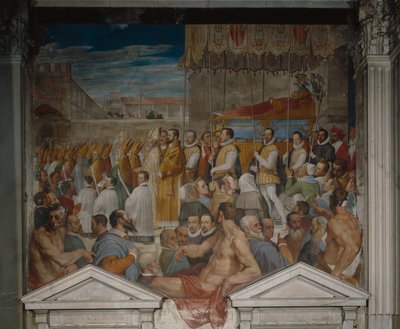 Procesja z ciałem św. Antonina, 1589 (freso) autorstwa Domenico Cresti