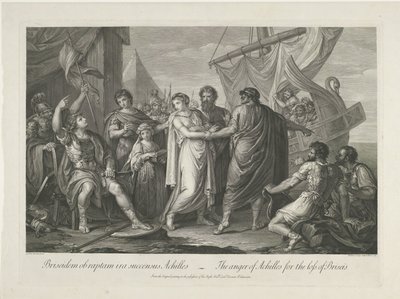 Achilles boos over het verlies van Briseïs Gniew Achillesa za utratę Bryzejdy (tytuł na obiekcie) autorstwa Domenico Cunego