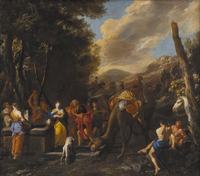 Rebecca i Eliezer przy studni autorstwa Domenico Gargiulo