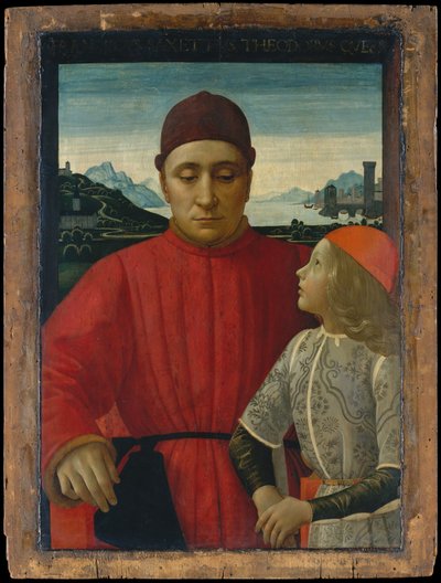 Francesco Sassetti 1421-1490 i jego syn Teodoro, ca. 1488. autorstwa Domenico Ghirlandaio