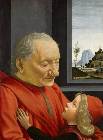 Włoski: Ritratto di vecchio con nipote Starzec i jego wnuk autorstwa Domenico Ghirlandaio