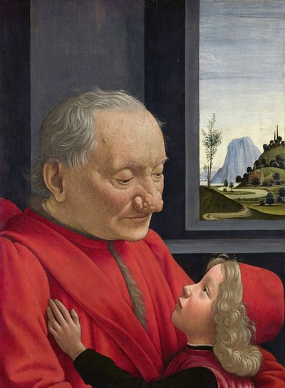 Włoski: Ritratto di vecchio con nipote Starzec i jego wnuk autorstwa Domenico Ghirlandaio