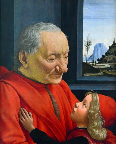 Włoski: Ritratto di vecchio con nipote Starzec i jego wnuk autorstwa Domenico Ghirlandaio