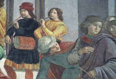 Muzycy z Wesela Dziewicy autorstwa Domenico Ghirlandaio