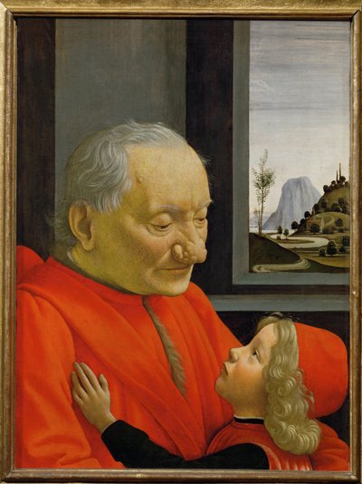 Portret starszego mężczyzny i młodego chłopca - ... autorstwa Domenico Ghirlandaio