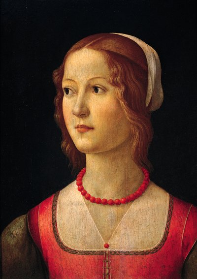 Portret młodej dziewczyny – Domenico Ghirlandaio (1449-1494), ok. 1485 r. autorstwa Domenico Ghirlandaio