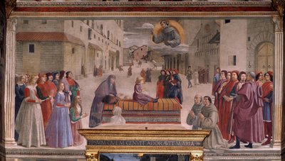 Zmartwychwstanie chłopca św. Franciszka (Fresco autorstwa Domenico Ghirlandaio