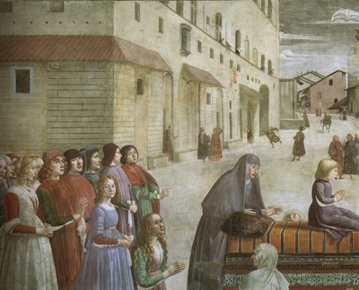 Wskrzeszenie chłopca autorstwa Domenico Ghirlandaio