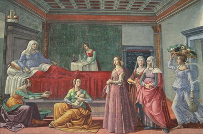 Narodziny św. Jana Chrzciciela autorstwa Domenico Ghirlandaio