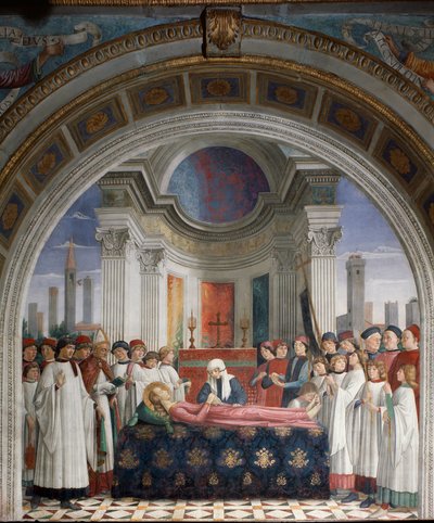 Pogrzeb św. Finy - Fresco autorstwa Domenico Ghirlandaio