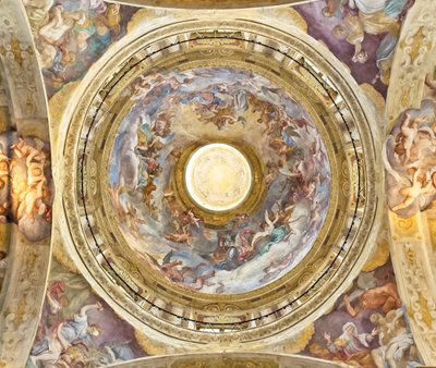 Kopuła z przedstawieniem Koronacji NMP, detal, ostatni XXIV w. autorstwa Domenico I Piola