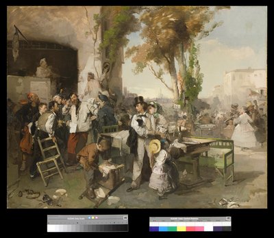 Biuletyn ogłaszający pokój Villafranca, 1861-62 autorstwa Domenico Induno